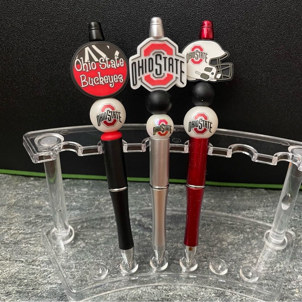 Ohio State Buckeyes Handmade Beaded Pens